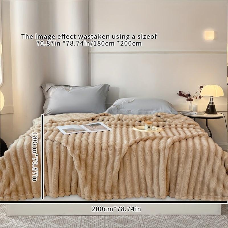 Manta de doble cara para calor y comodidad para siestas, oficina, camping, sofá