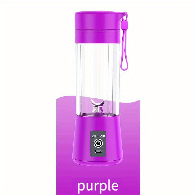 Portable Mini Blender 380ml USB Rechargeable Shakes Smoothies Ice Mixer