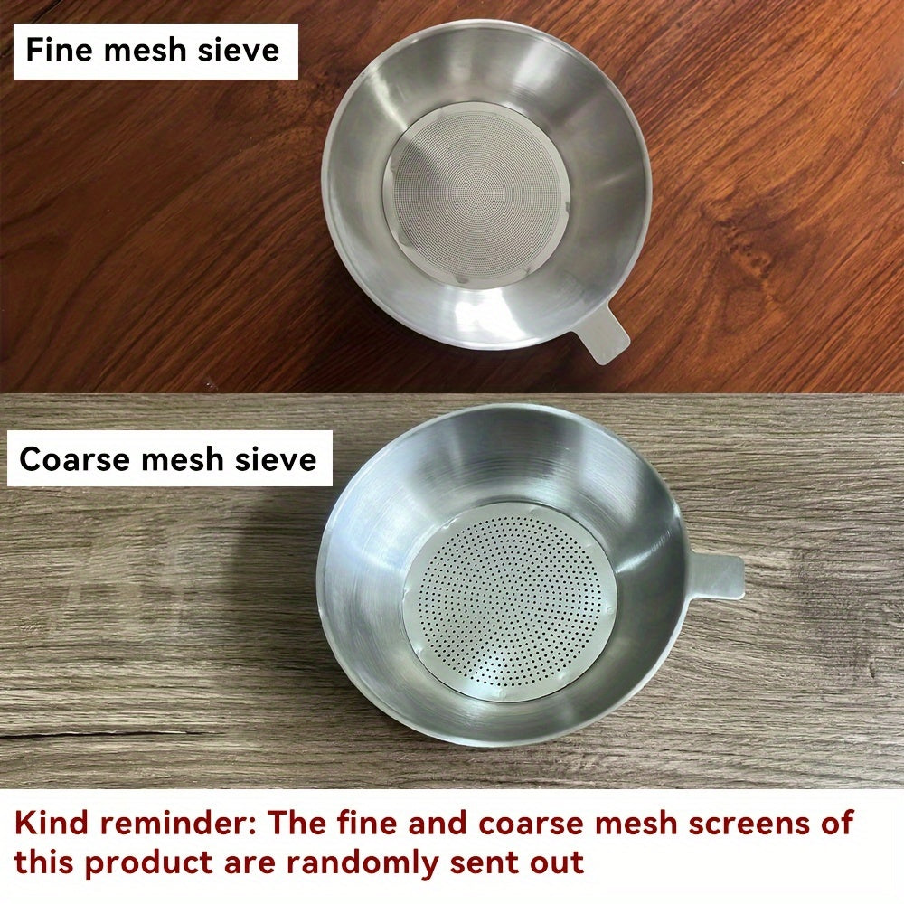 Stainless Steel Oil Filtering Set 3 Pieces 2L Container Fine Mesh Screen