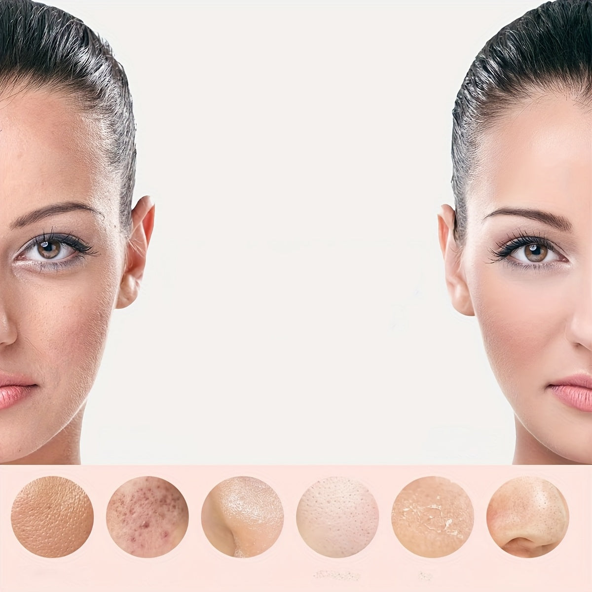 Rechargeable 2-in-1 Electric Facial Cleansing Brush with Silicone Exfoliation Heating and Vibration