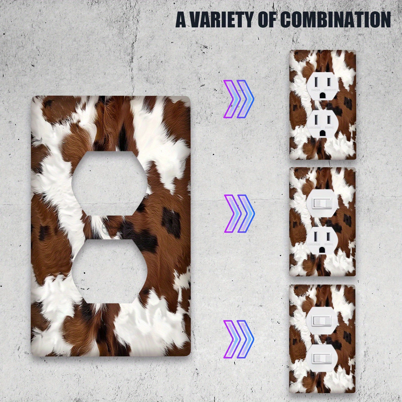 Cow Print Wall Decor Made of Unbreakable Polycarbonate for Bedrooms and Kitchens