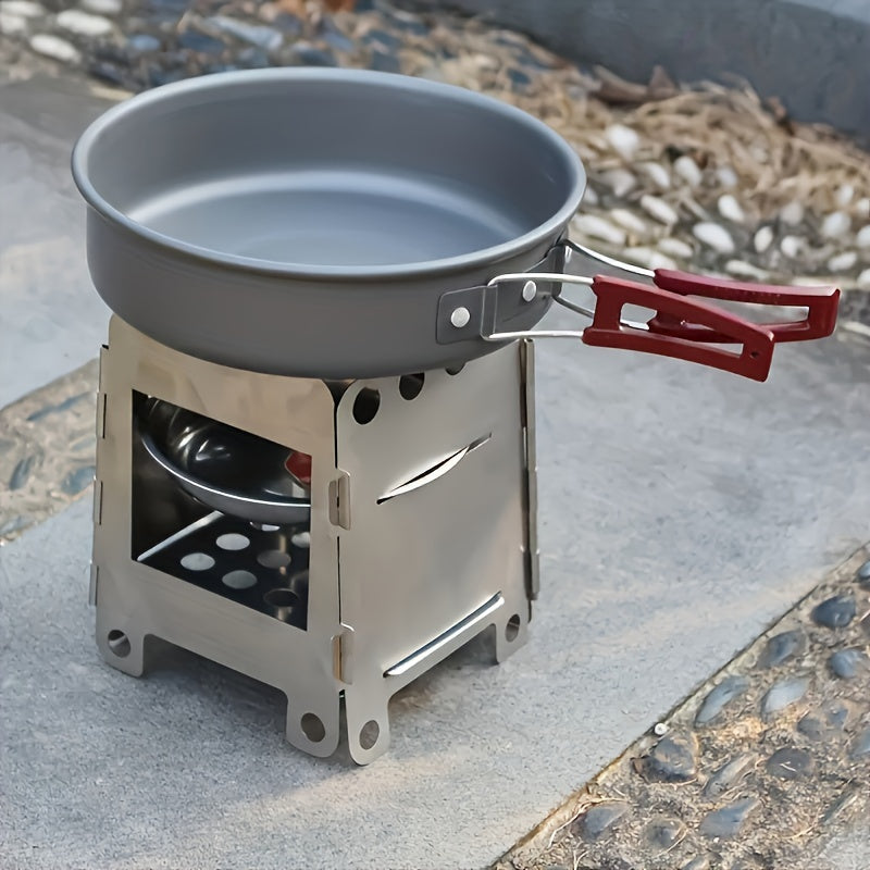 Stainless Steel Folding Camp Stove for Hiking and Picnics Lightweight and Durable