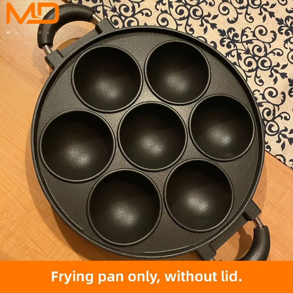 7-Cavity Non-Stick Octopus Frying Pan Easy to Clean Space-Saving Design
