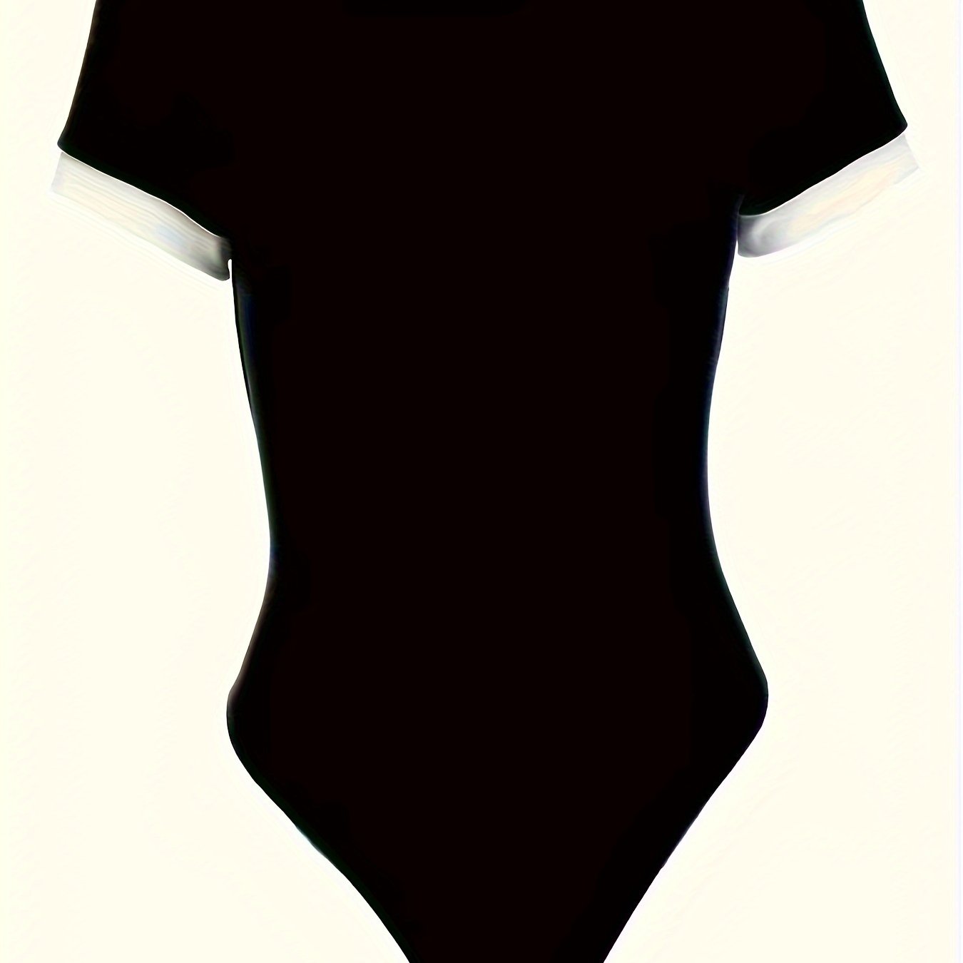 Body de mujer con control de abdomen, ribete en contraste, tela de punto sólida