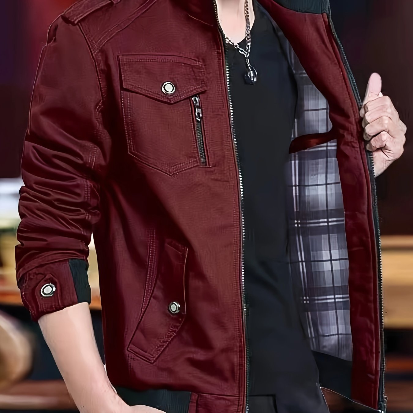 Erkaklar uchun bir rangli kargo jakketi, ko'p cho'ntakli dizayn, zamonaviy uzun qo'lqopli turli xil ko'ylak. Tashqi faoliyatlar uchun mukammal, ajoyib sovg'a bo'ladi.