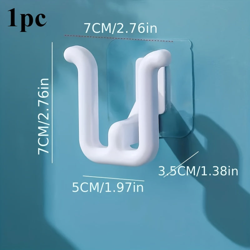 Wall-Mounted Plastic Shoe Rack Space-Saving Easy Install Non-Perforated Slipper Holder