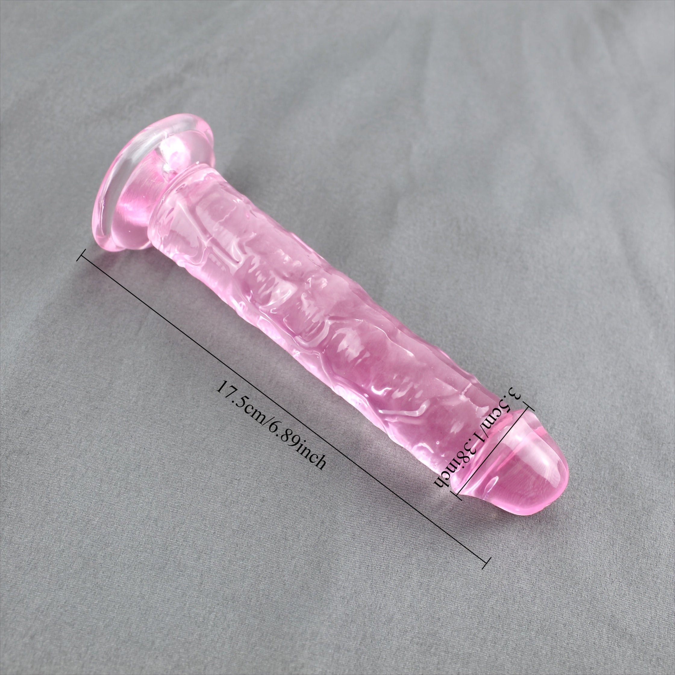 Large Clear Jelly Male Sex Toy with Suction Cup, Realistic Dildo