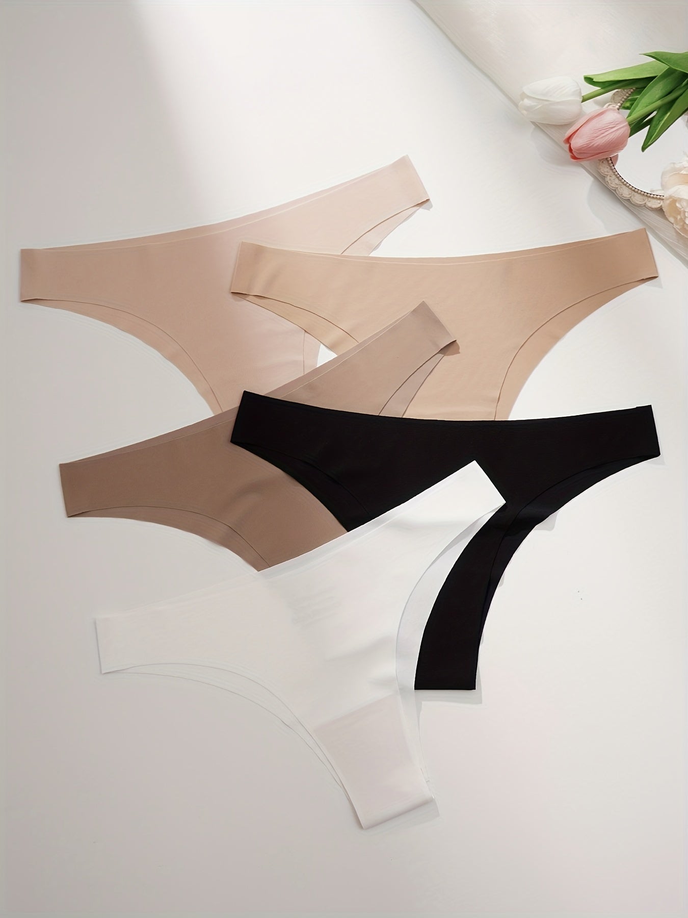 Women's Multi-Color Seamless Bikini Briefs 5 Pack