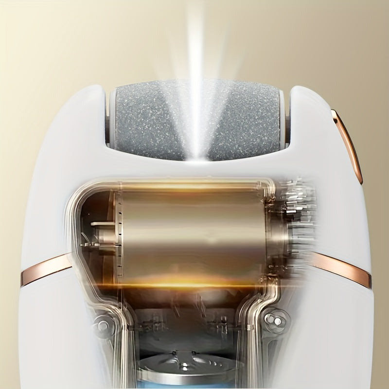 MIGUAN Перезаряжаемая электрическая шлифовальная машина для ног: портативная, USB-зарядка, гипоаллергенный пластик, литий-ионный аккумулятор 400mAh, включает несколько шлифовальных лент для гладких ног.