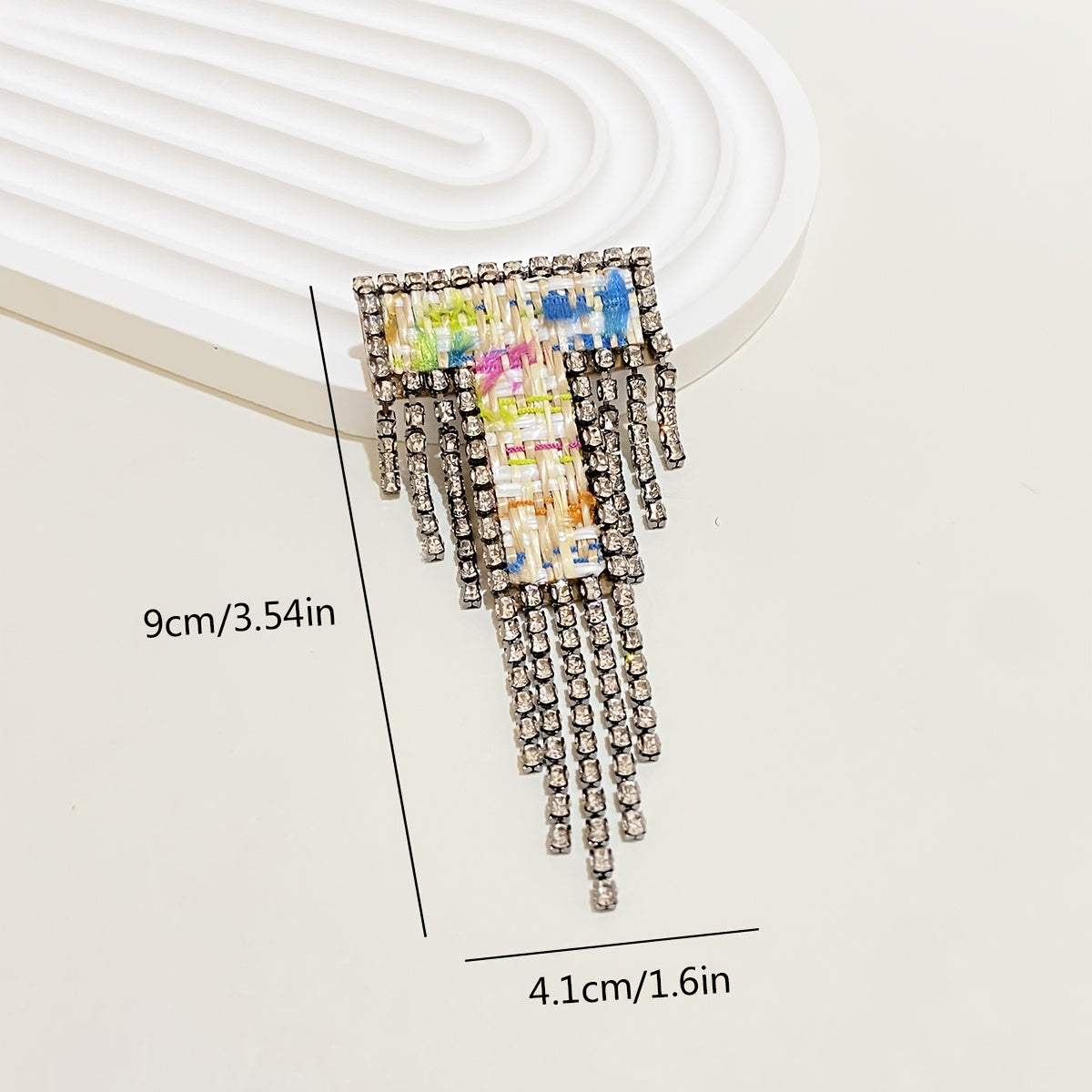 Women's Rhinestone Letter Brooch Irregular Woven Design Jewelry