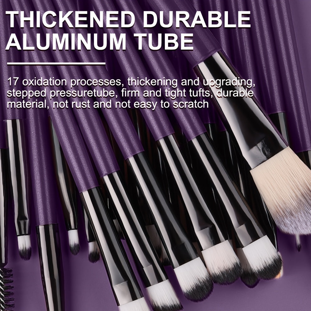 Ayollar uchun makiyaj cho'tkasi to'plami 34 dona yumshoq sintetik sochlar bilan ko'z bo'yoqi, asos