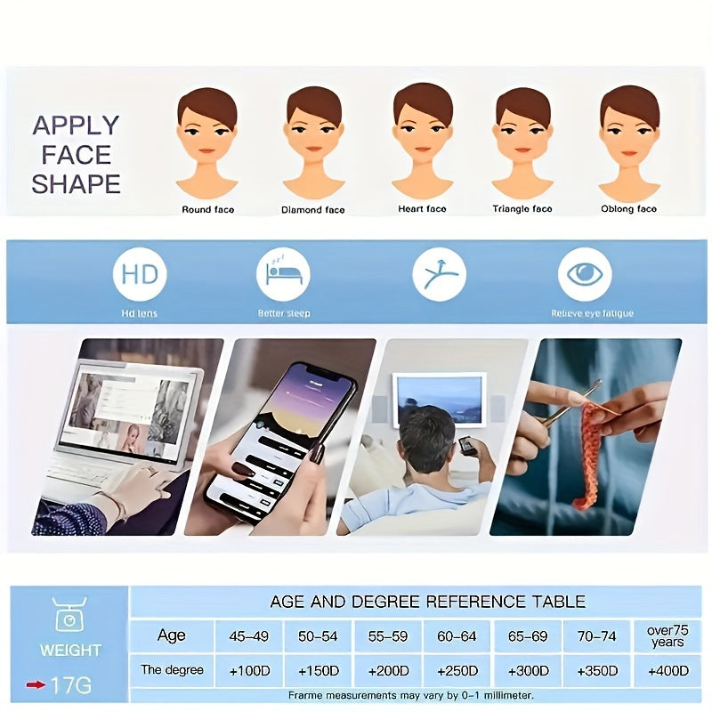 Juego de 2 gafas de lectura para mayores de montura completa con forma de ojo de gato, almohadillas nasales y estampado clásico