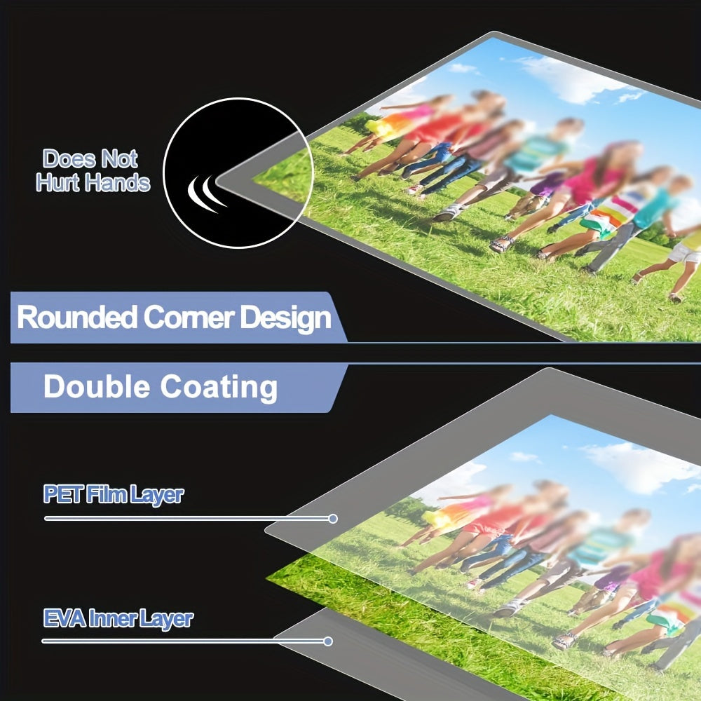 9x11.5 Inch Clear Thermal Laminating Sheets 5mil Round Corners Pack of 50 or 100