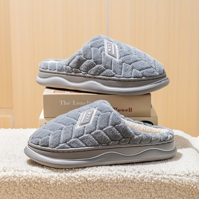 Women's Plush Slippers Warm Anti-slip Indoor Footwear for Autumn and Winter