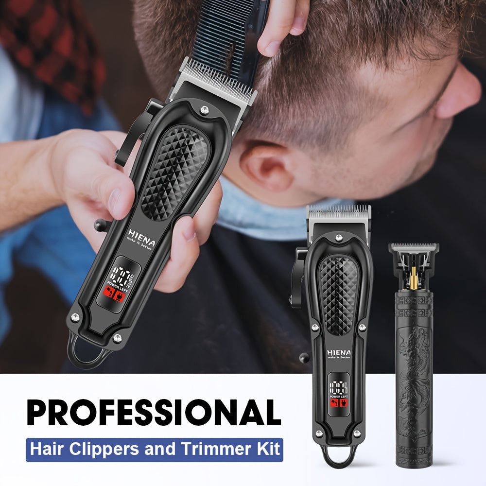 Kit de corte de cabello inalámbrico con pantalla LED para hombres