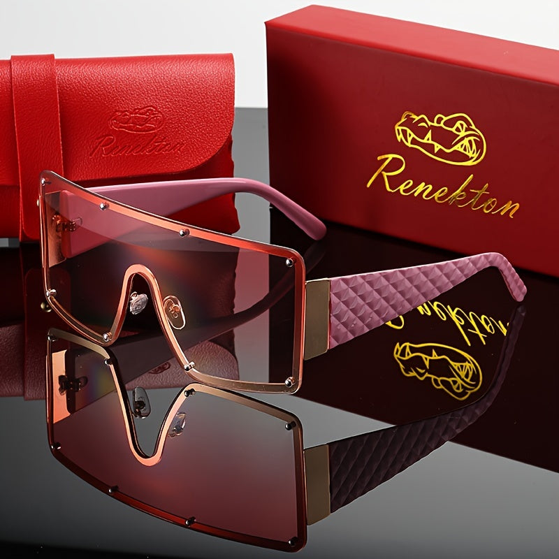 Ayollar uchun retro kengaytirilgan moda ko‘zoynaklari, plastik va metall ramkali, ochiq havoda sayohat uchun