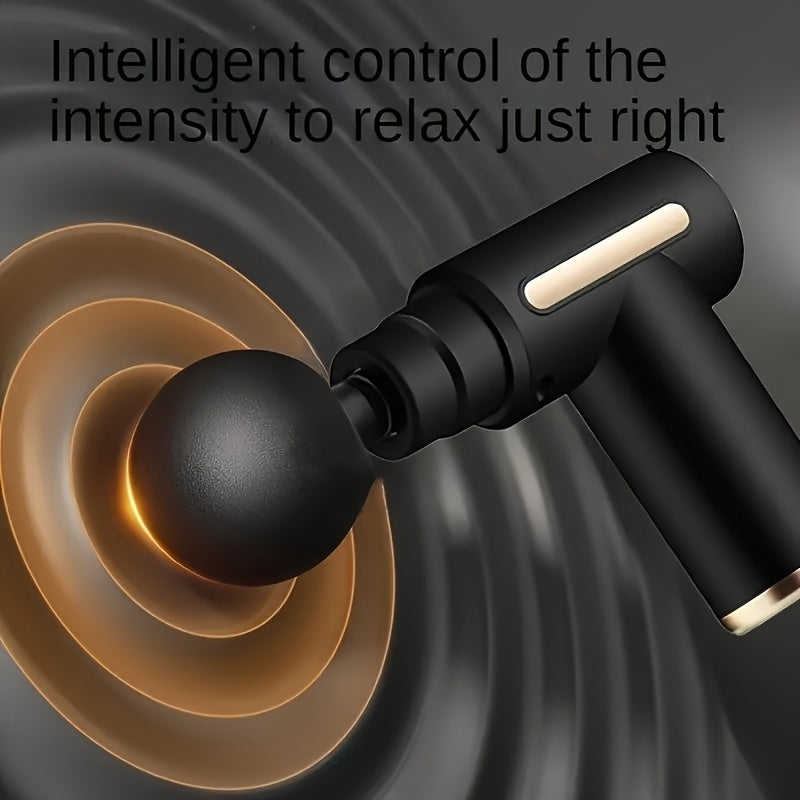 Portable Handheld Massage Device with 6 Speeds Rechargeable Lithium Battery and Interchangeable Heads