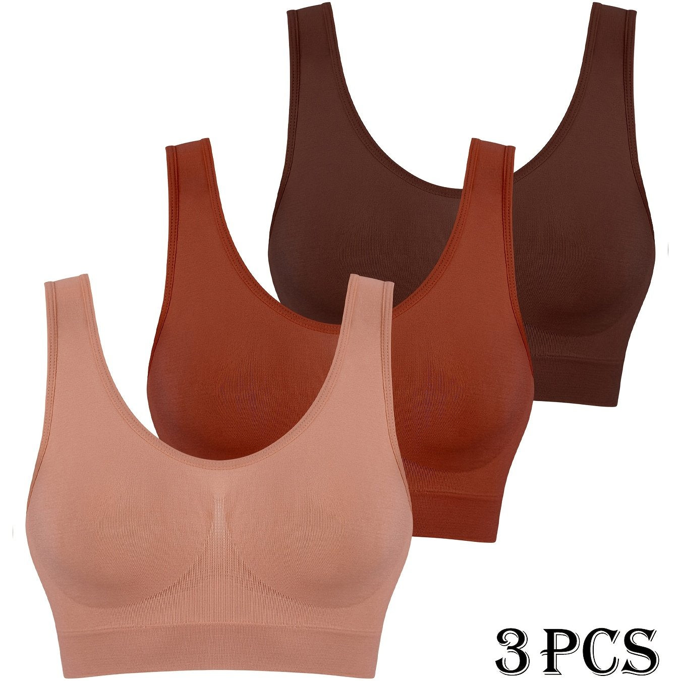 Women’s High Support Seamless Sports Bras Polyamide Elastane No Padding Shockproof Wirefree
