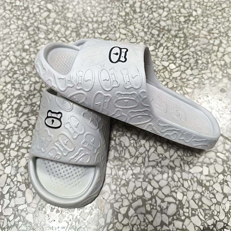 Women's Summer Bear Print Indoor Soft Sole Slippers Home Casual Slides