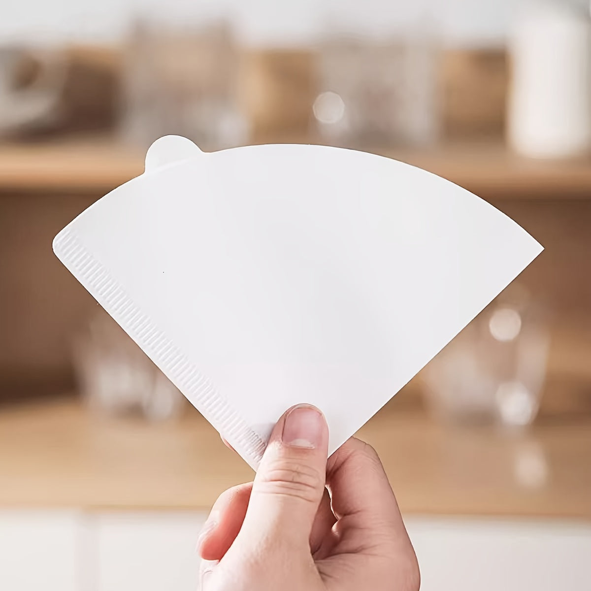 Pack of 100 Cone Coffee Filters for Drip Brewing, Disposable, Kitchen and Restaurant Use