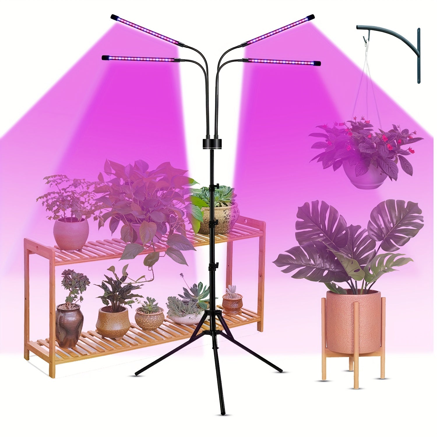USB Full Spectrum LED Grow Light for Indoor Plants Dimmable Wall Mount