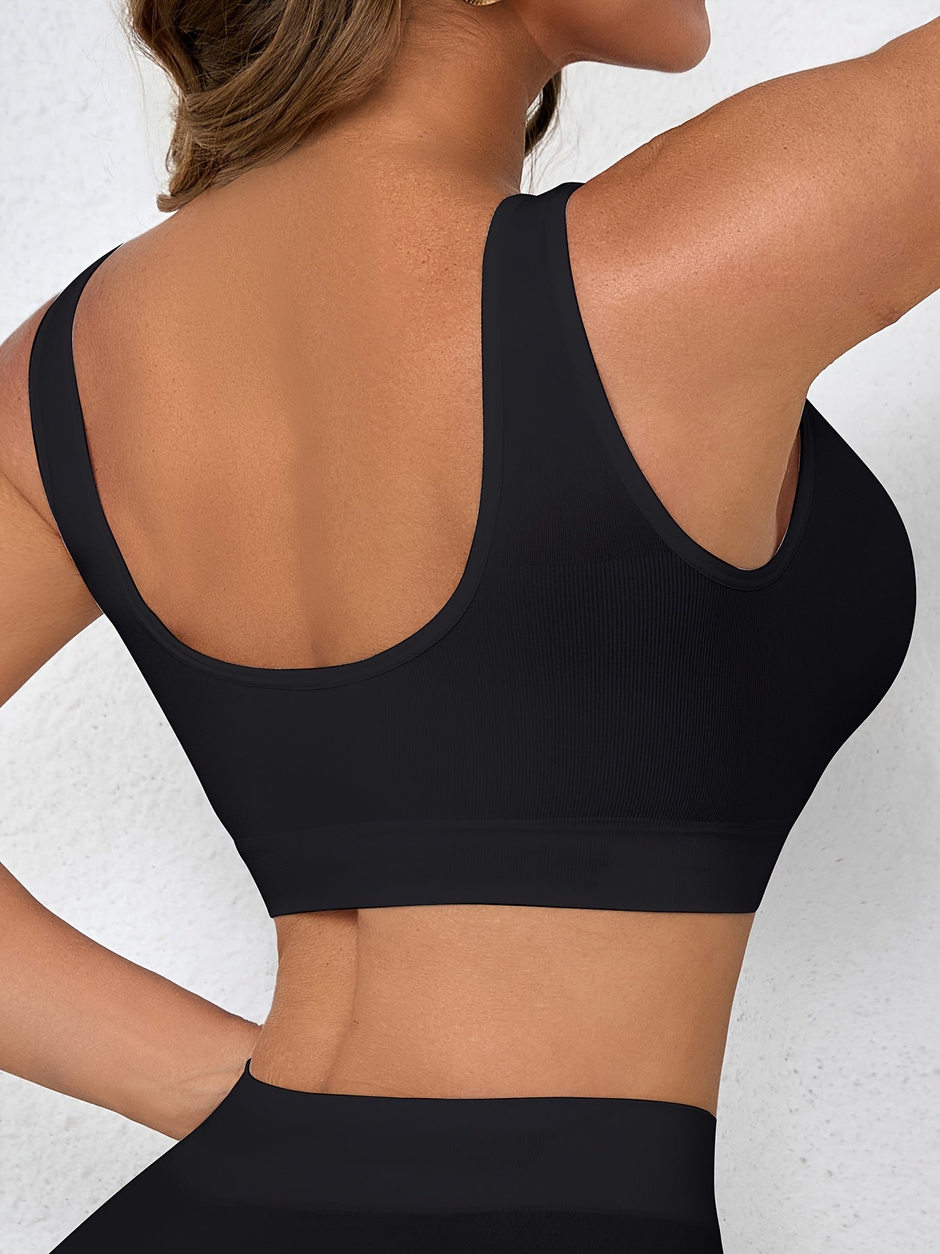 Women's Seamless High-Elasticity Sports Bras Polyamide Knit Support Non-Padded