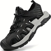 Erkaklar uchun nafas oladigan bir rangli yopiq barmoq sandallari, qulay, sirpanmaydigan plyaj suv poyabzallari