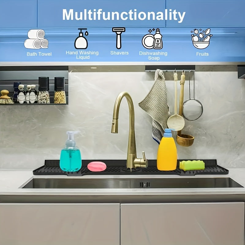 Silicone Drain Mat for Sink, Anti-Slip, Waterproof, Easy to Clean