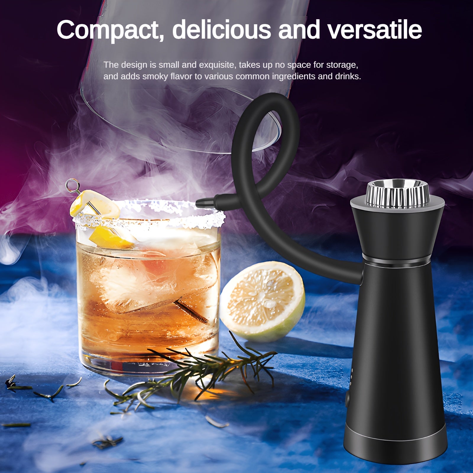 Portable Handheld Smoke Infuser for Cocktails and Steak with Aluminum and Titanium