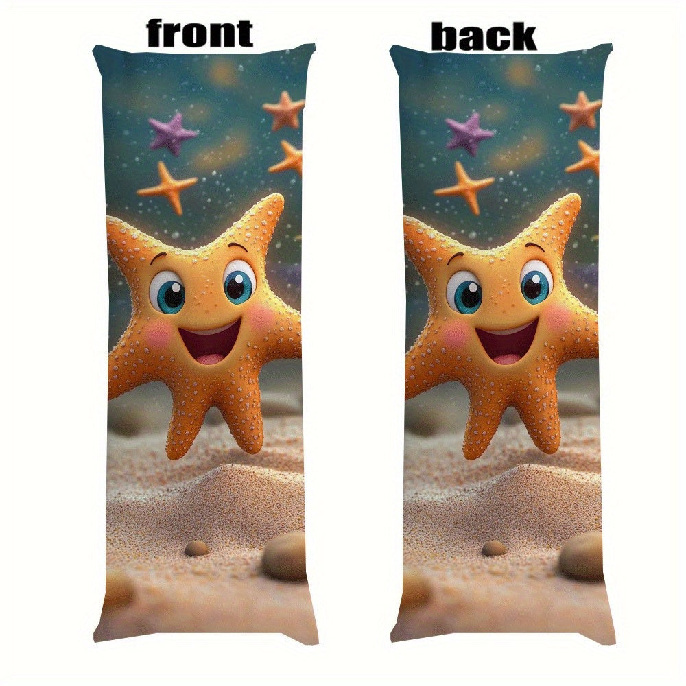 Starfish Pillow Cover 137x51cm Ultra Soft Plush Reusable Lumbar Support Cushion