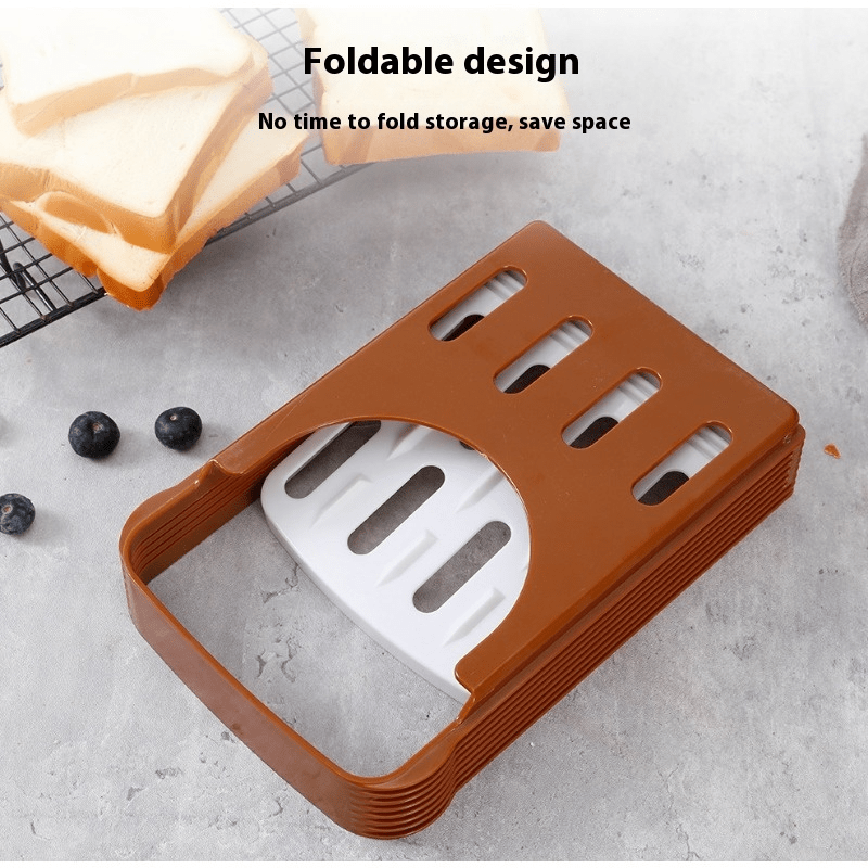 Cortador de pan plegable de plástico ABS para tostar y cortar, esencial de cocina