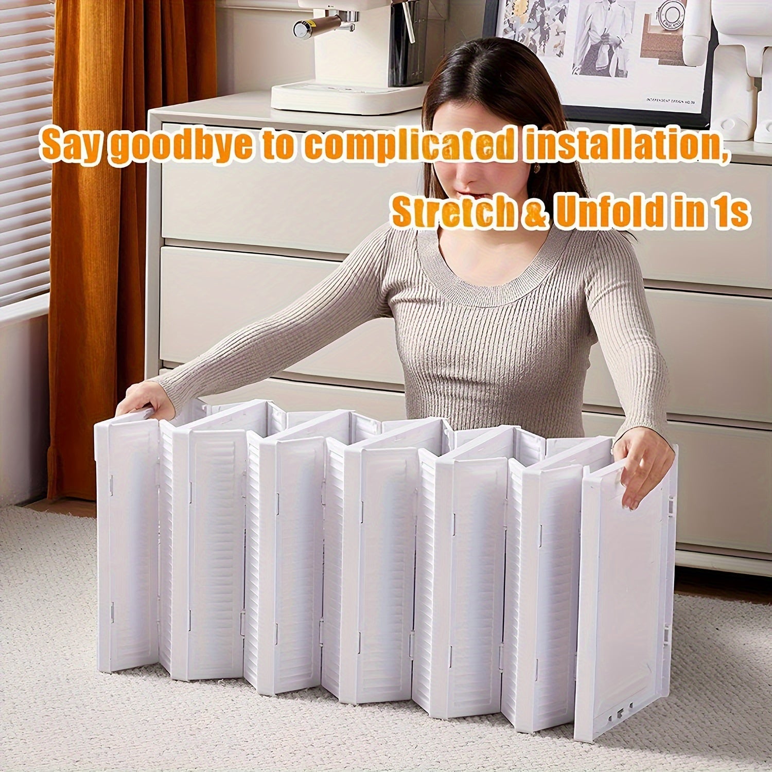 6-Tier Stackable Shoe Storage Box Set Waterproof Clear Plastic Drop Front Organizer