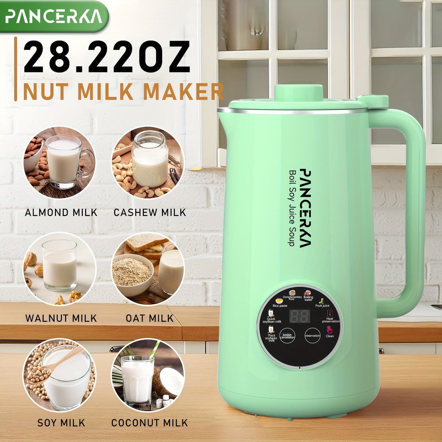 Автоматический молочник для орехового молока 800 мл с одним касанием, миндаль, соя, овес, кокос