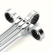 Adjustable Ratchet Wrench Chrome Vanadium Steel Metric Sizes for Home Auto Bike Repairs