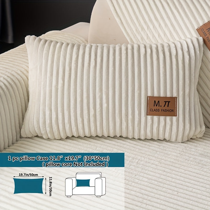 Плюшевый чехол на диван, толстый, теплый, зимний, противоскользящий, современный, дружелюбный к питомцам, для гостиной, спальни, офиса