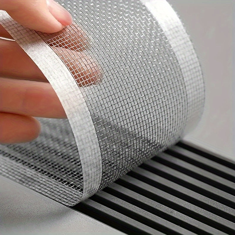 Disposable Shower Drain Hair Catcher Roll 5m Self-Adhesive Polyester Mesh Strainer Waterproof Moisture-Resistant