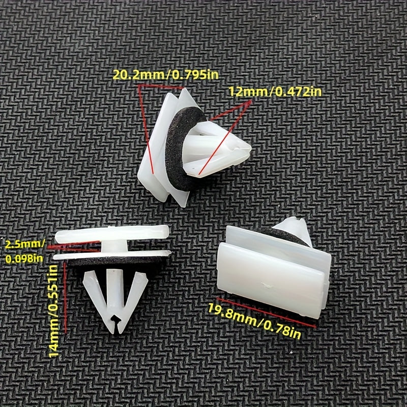 20pcs Car Panel Moulding Clips for Auto Rocker Push Pin Fasteners