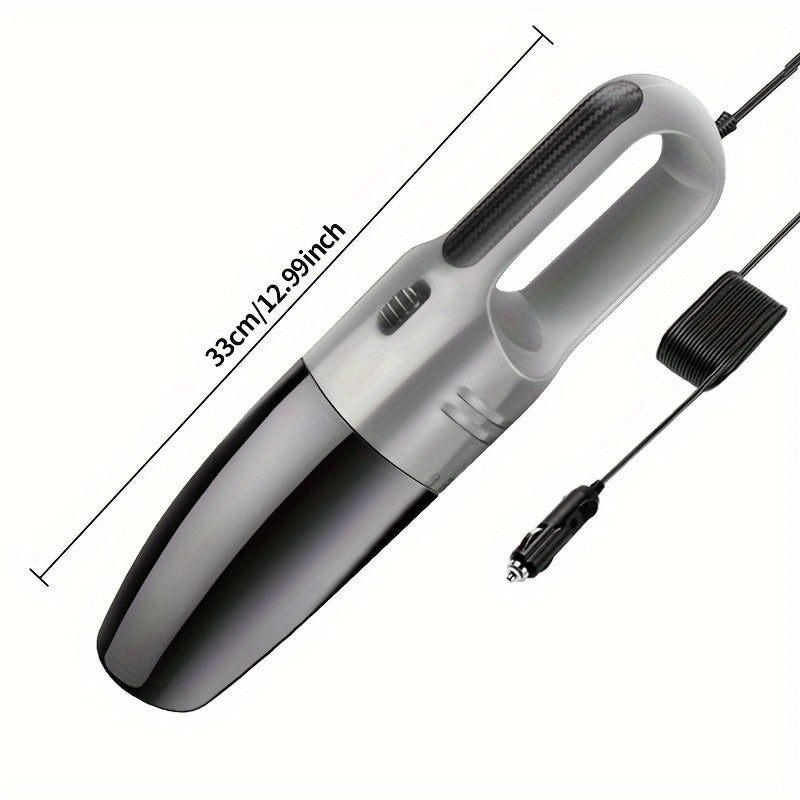 Handheld 12V Car Vacuum Cleaner with Strong Suction and Cloth Filter