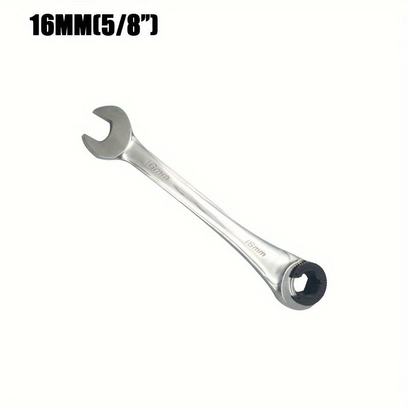 Universal Fixed Head Tubing Ratchet Open End Wrench Combination Tool