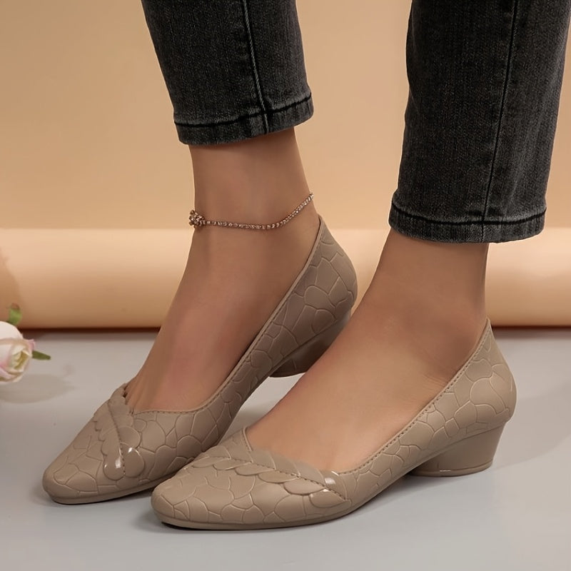 Women's Pointed Mid-Heel Shoes Stylish Comfortable Flat Shoes for Daily Wear