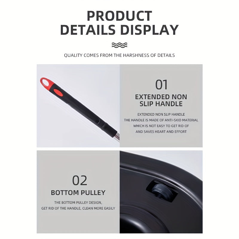 360° Spin Mop and Bucket Set with Microfiber Heads for All Surfaces