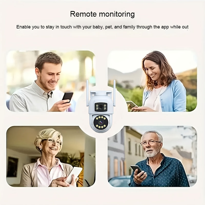 Wireless 1080P Security Camera with Color Night Vision Two-Way Audio Pan Tilt Zoom WiFi Motion Tracking