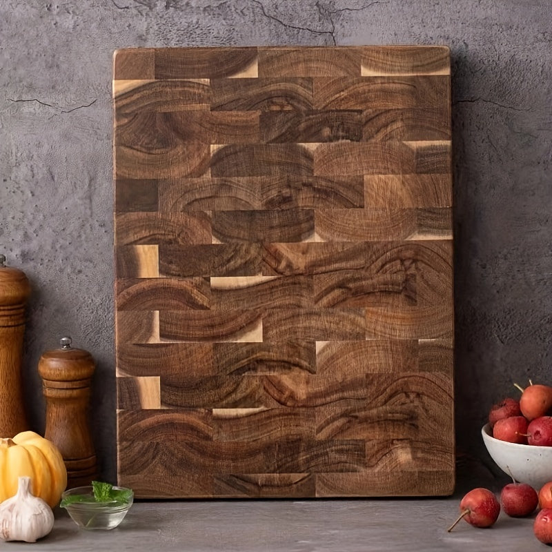 Acacia Wood Cutting Board Sturdy Anti-Skid Kitchen Chopping Block for Slicing