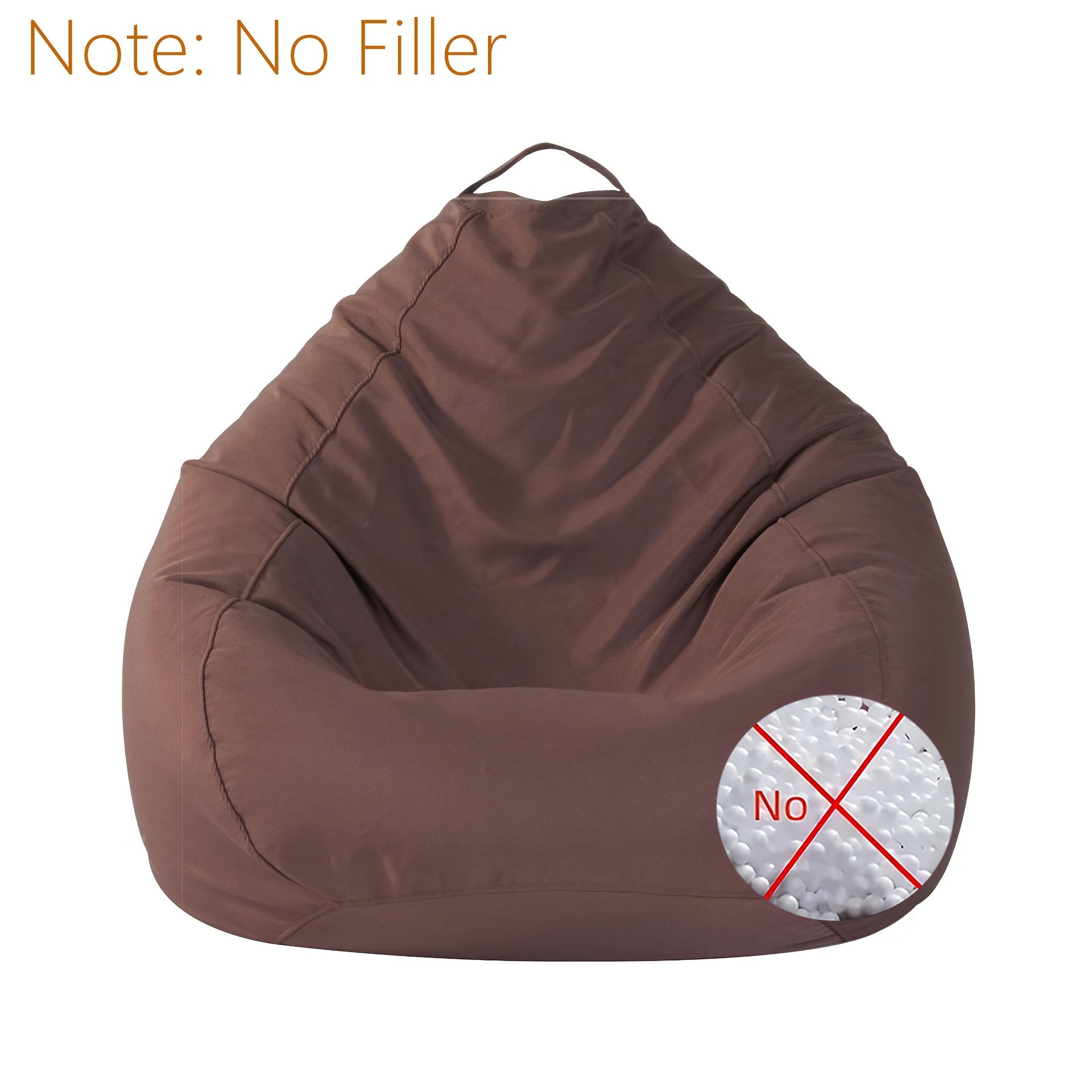 Art Deco Linen Bean Bag Chair Cover with Handles Soft Durable Fabric for Living Room