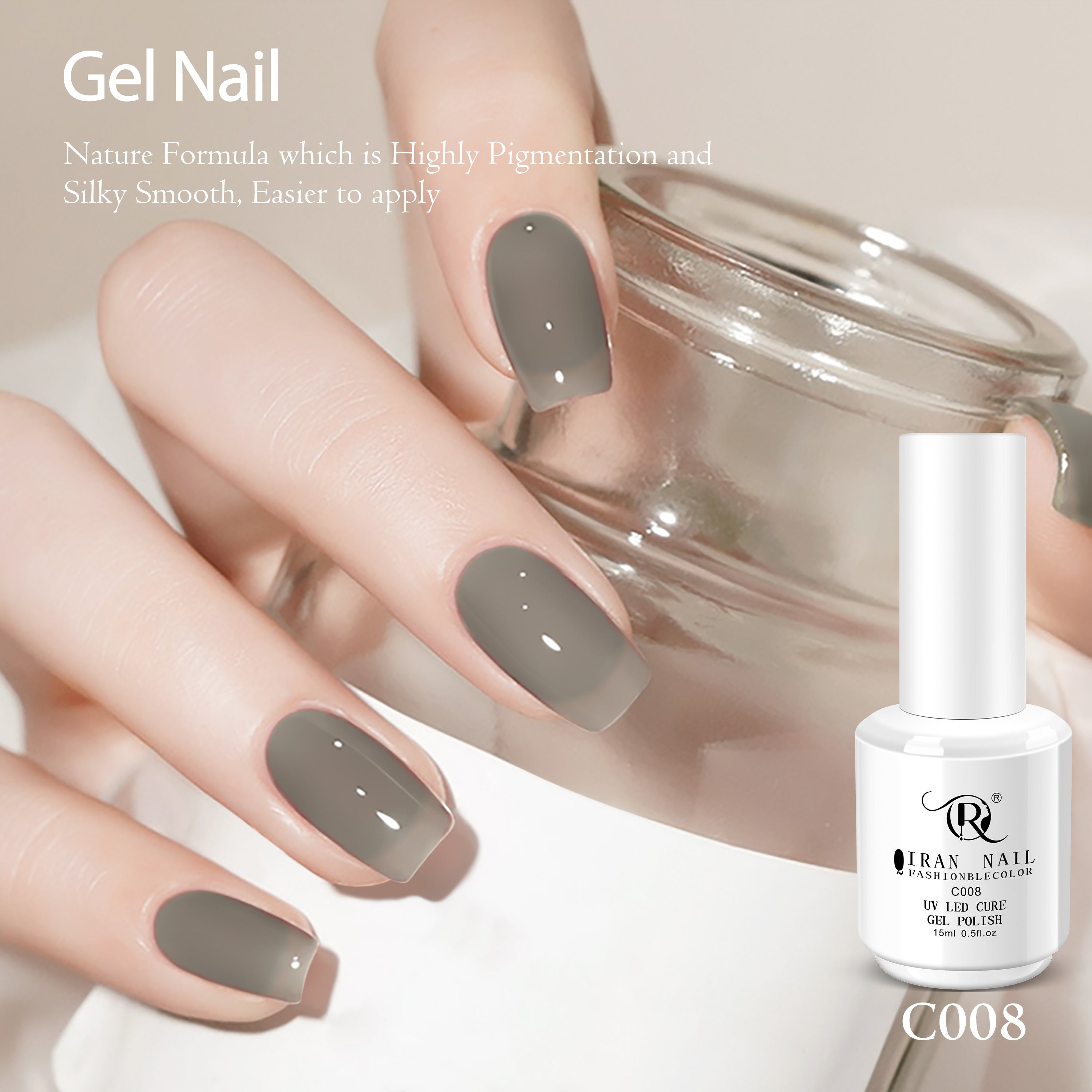 15ml Sheer Ice Jelly Gel Nail Polish Nude Pink Ombré Long-Lasting