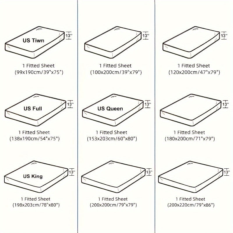 Waterproof Microfiber Fitted Sheet Soft Bed Sheet for Twin Full Queen King Sizes