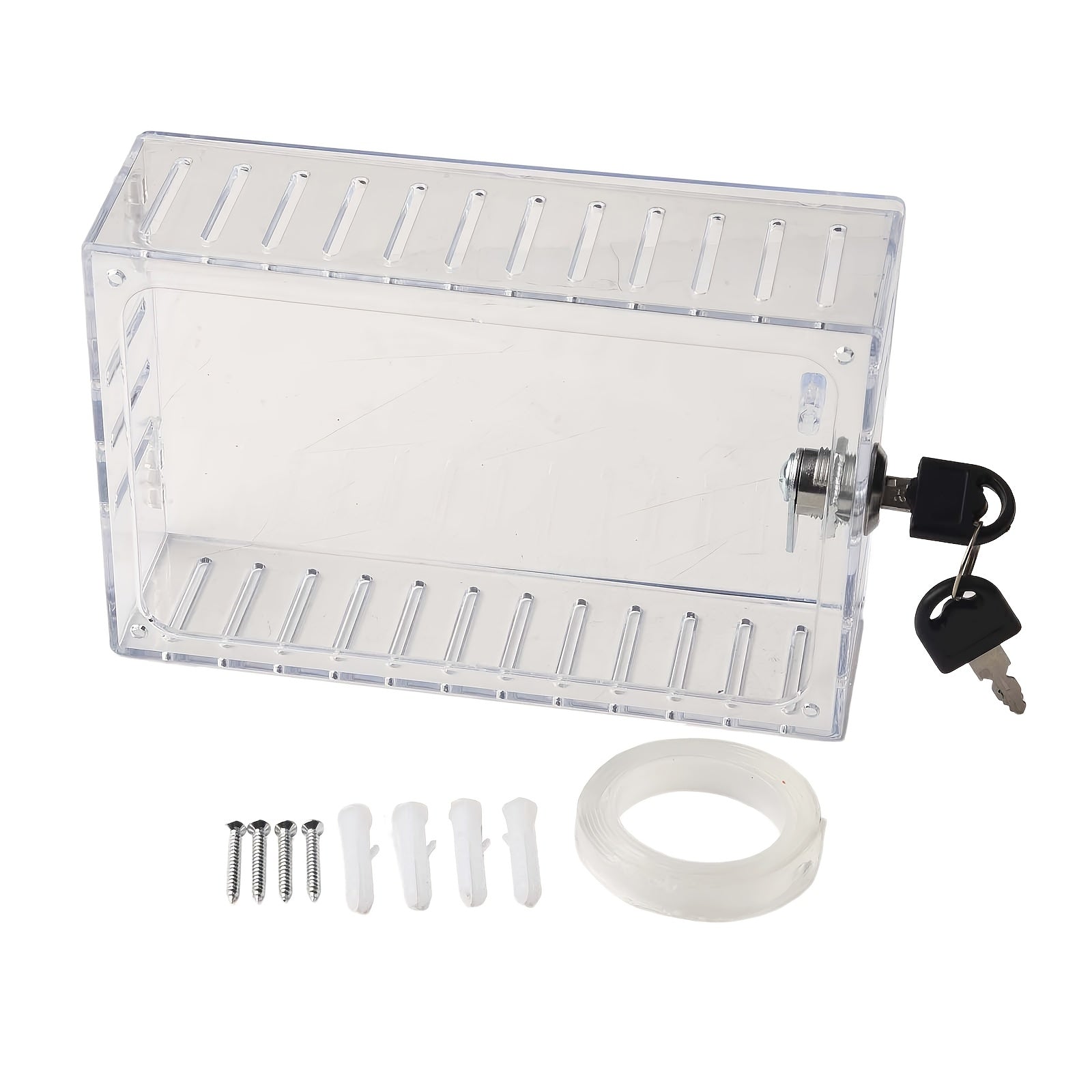 Прозрачный 1-элементный термостатический замок с ключом для безопасности - не требует питания, идеально подходит для систем отопления и охлаждения, а также очистителей воздуха