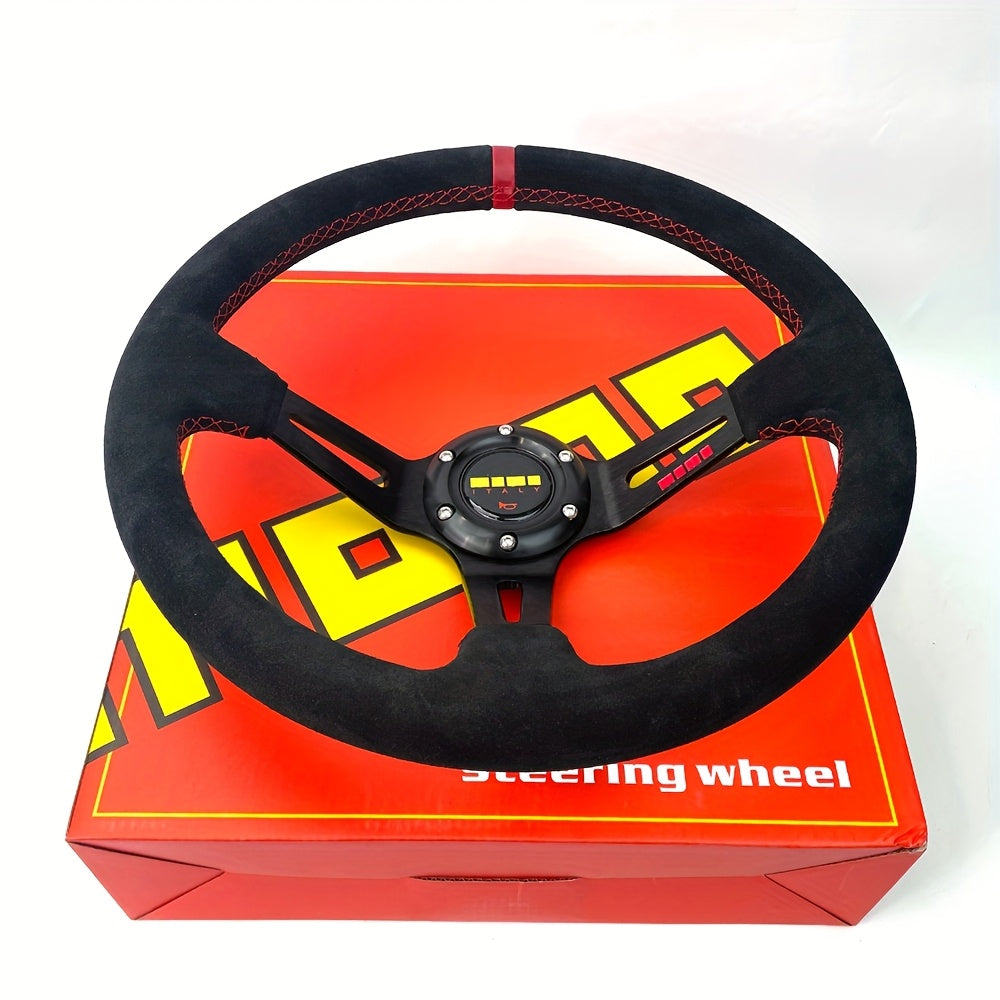 Racing Steering Wheel 14 Inch Non-Slip Grip for Drifting and Gaming
