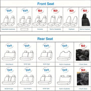 Universal Car Seat Covers All-Season Wear-Resistant PU Leather Full Coverage