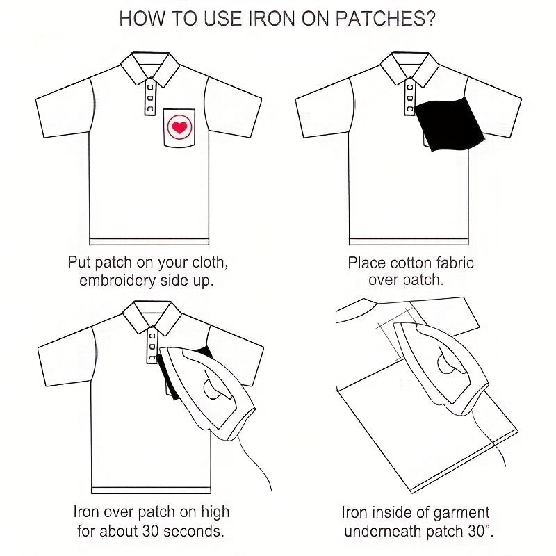Iron-On Patches and Embroidered Appliques for Clothing Repair and DIY Crafts 21 Pieces